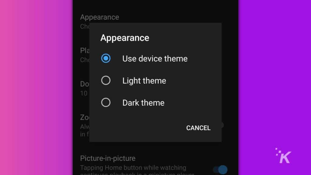 youtube dark mode guide